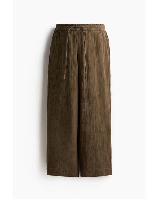 H&M Green MAMA Weite Musselinhose
