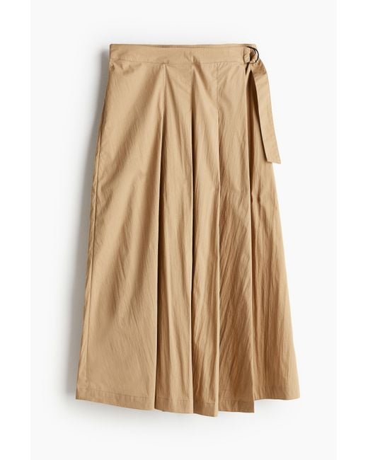 H&M Natural Plissierter Wickeljupe