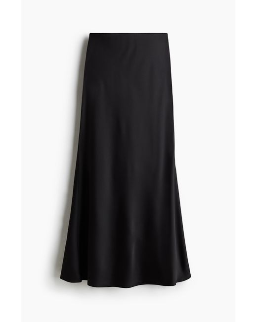 H&M Black Slipjupe aus Satin