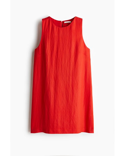 H&M Red Etuikleid