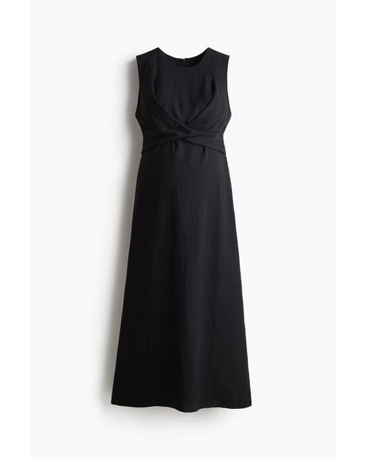 H&M Black MAMA Stillkleid mit Bindebändern