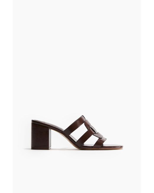 Sandales à talon bloc H&M en coloris White
