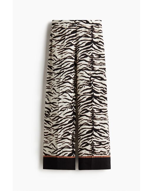 H&M White Weite Hose