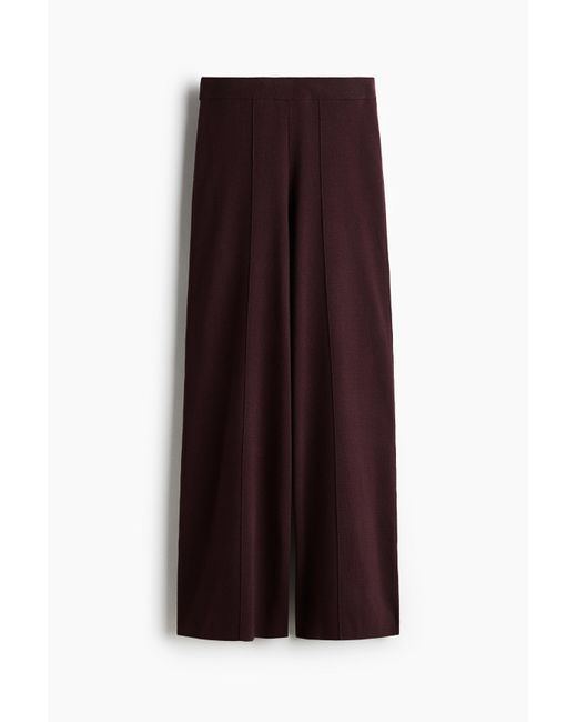 H&M Purple Weite Feinstrick-Hose