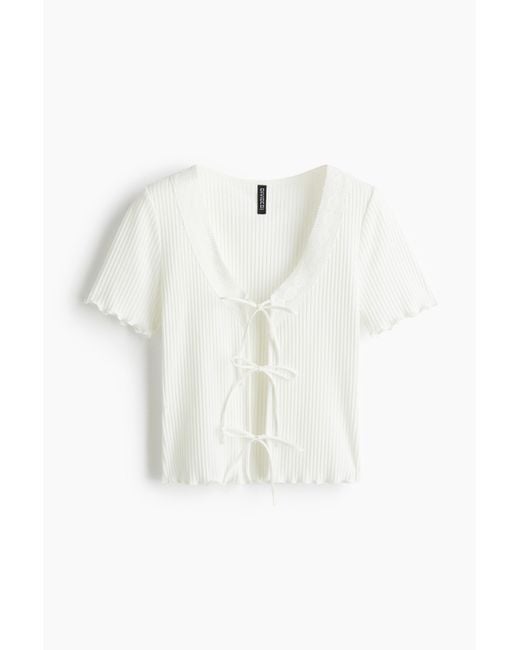 H&M White Shirt zum Binden