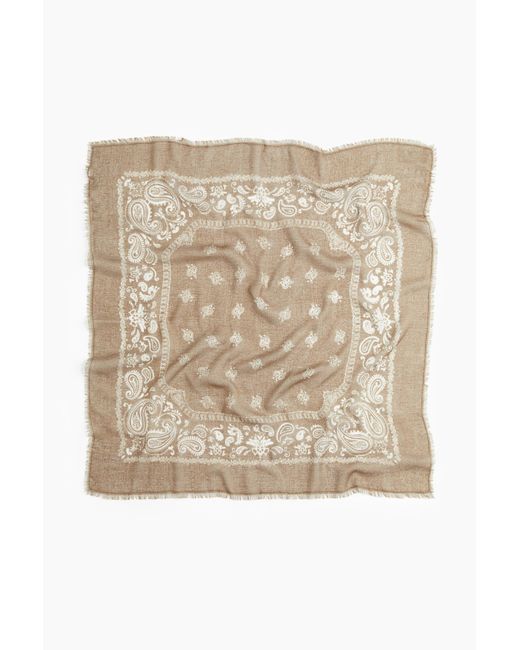 H&M Natural Gemustertes Tuch