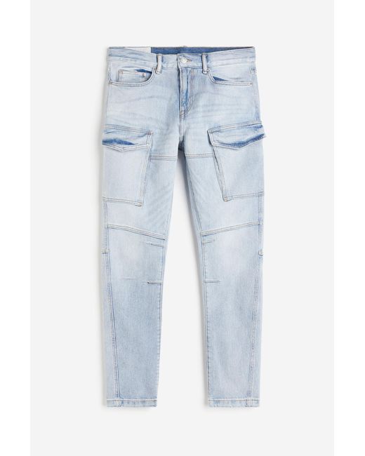 Slim Cargo Jeans H&M pour homme en coloris Blue