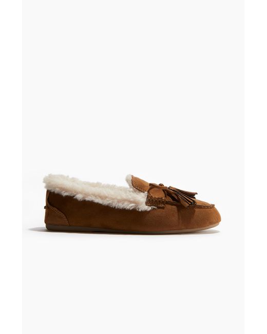 H&M Brown Hausschuhe mit Warmfutter