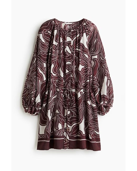 H&M Pink Oversized Kleid mit Bindegürtel