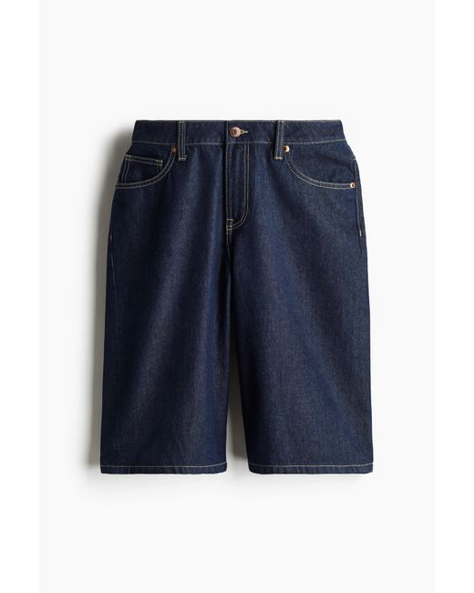 H&M Blue Bermuda-Jeansshorts in Regular Fit