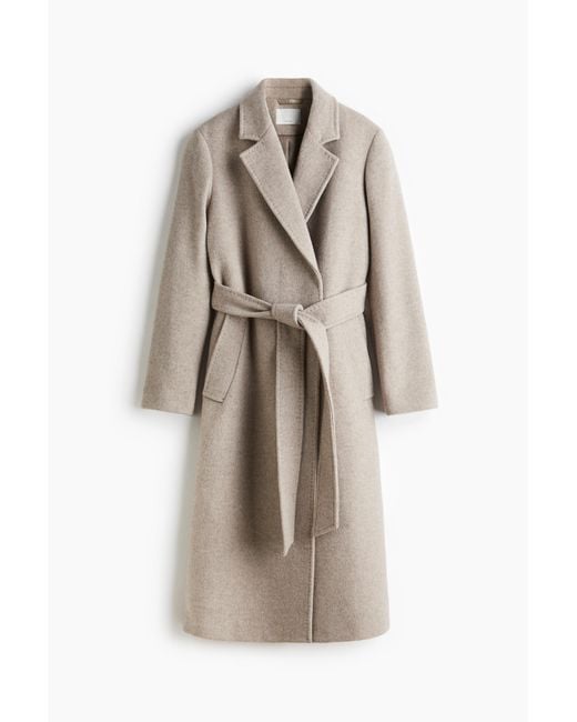 H&m Wadenlanger Mantel Schwarz H&M Handgefertigter Mantel Aus