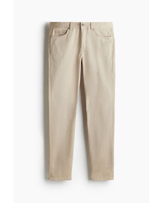 H&M 5-Pocket-Hose in Slim Fit in Natural für Herren