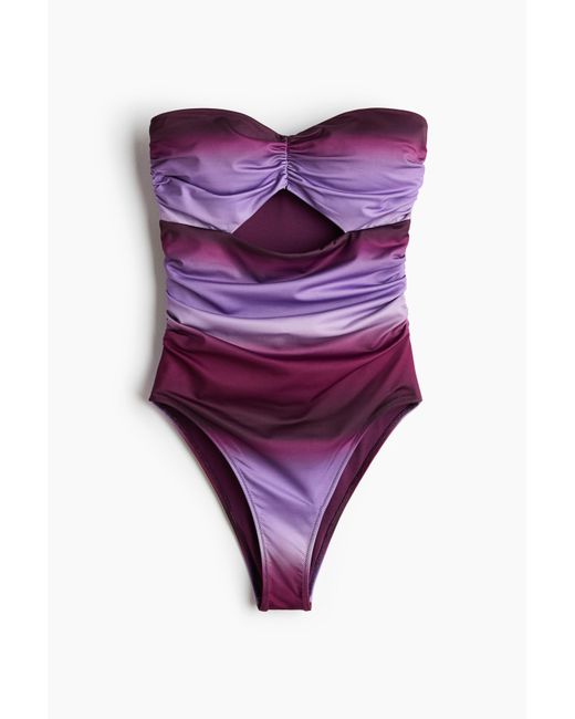 H&M Bandeaubadpak in het Purple