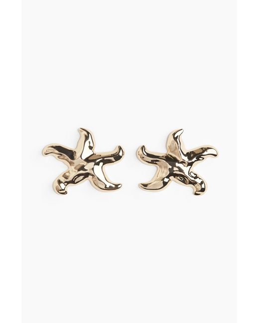 H&M Metallic Seestern-Ohrringe