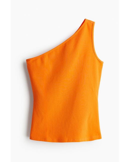 H&M Orange One-Shoulder-Top