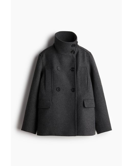 H&M Black Jacke mit hohem Kragen