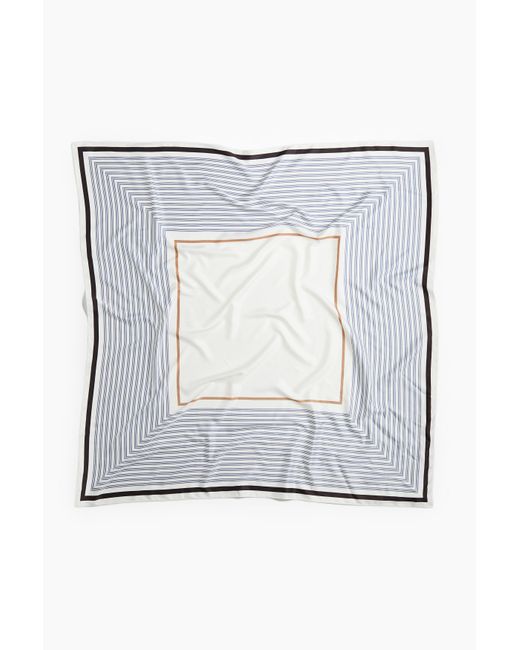 H&M White Gemustertes Tuch