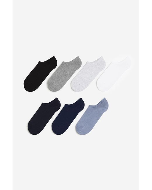 H&M 7er-Pack Sneakersocken in Blue für Herren