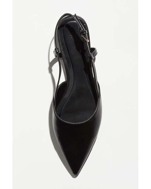 H&M Spitse Slingbacks in het Black