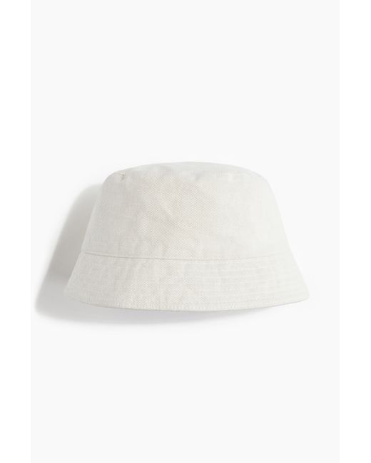 H&M Bucket Hat aus Twill in White für Herren