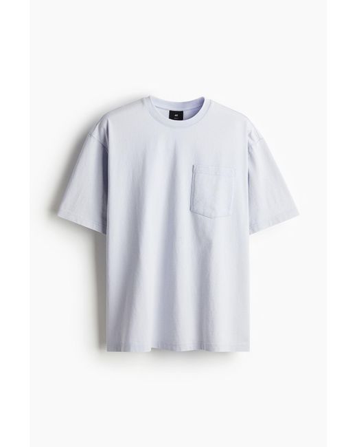 H&M Ausgewaschenes T-Shirt in Loose Fit in Blue für Herren
