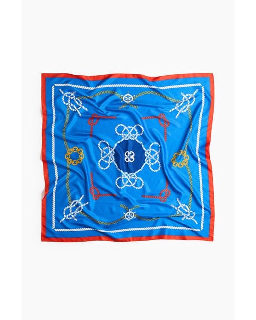 H&M Blue Gemustertes Tuch