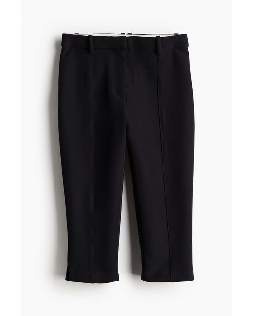 Pantalon Capri avec plis H&M en coloris Black