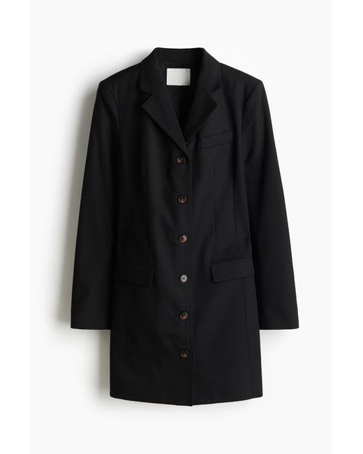 Robe Blazer En Twill H&M en coloris Black