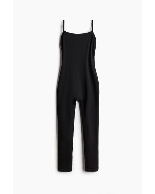 H&M Black Einteiler mit schmalen Trägern