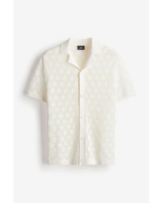 H&M Casual Overhemd Met Gehaakte Look in het White voor heren