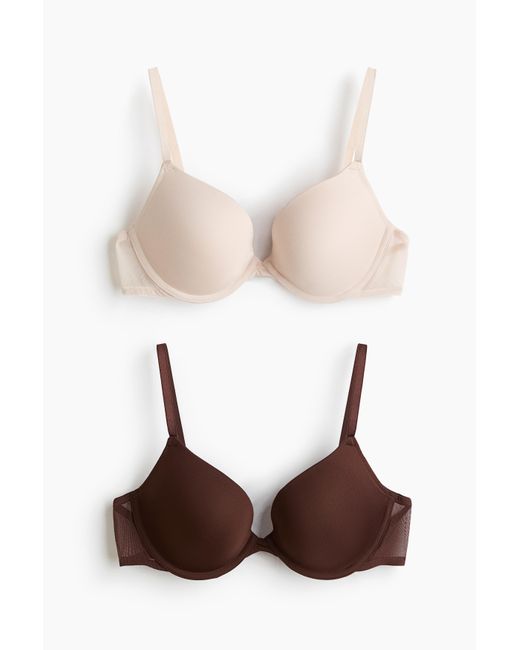 H&M Set Van 2 Push-up Bh's in het White