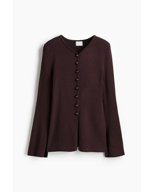 H&M Purple Cardigan in Rippstrick
