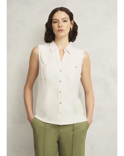 Hobbs White Sasha Jersey Shirt