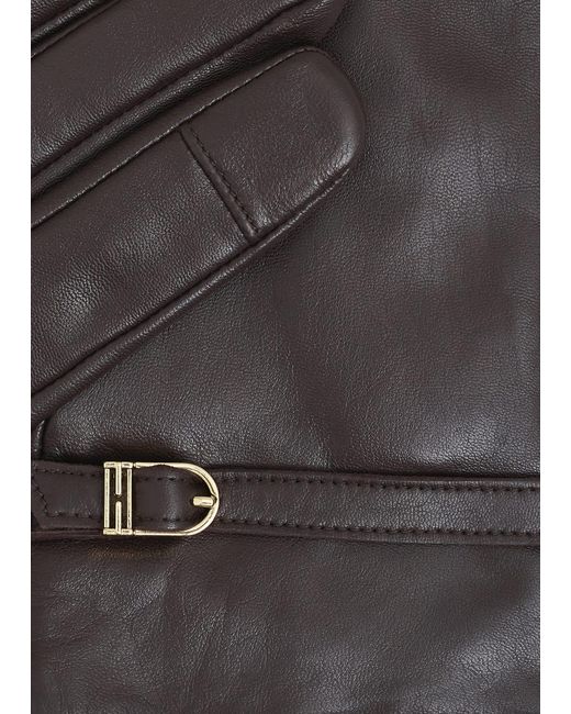 Hobbs Gray Lillia Leather Gloves