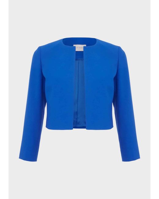Hobbs Blue Elize Crepe Jacket
