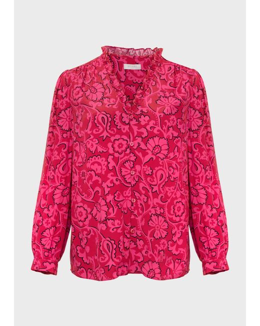 Hobbs Red Gloria Blouse