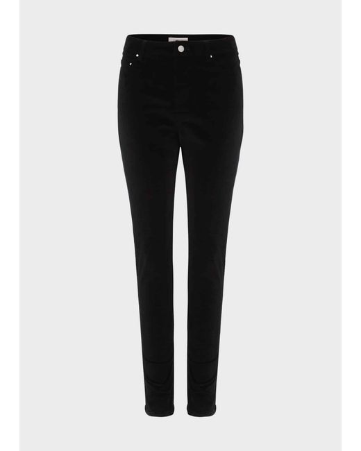 Hobbs Black Gia Velvet Skinny Jeans