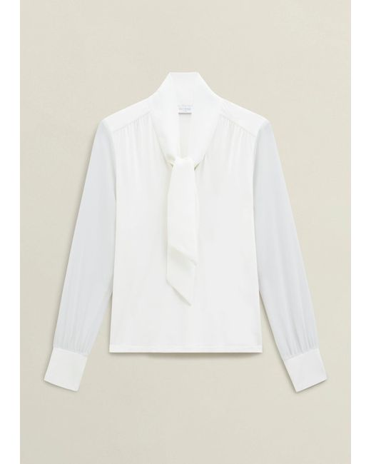 Hobbs Natural Tarini Tie Neck Long Sleeve Top