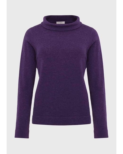 Hobbs Purple Audrey Wool Cashmere Jumper
