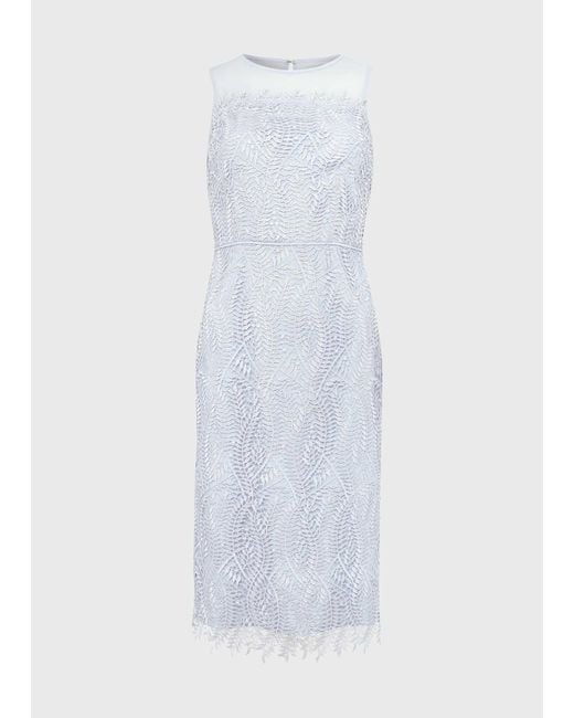 Hobbs White Adela Lace Shift Dress