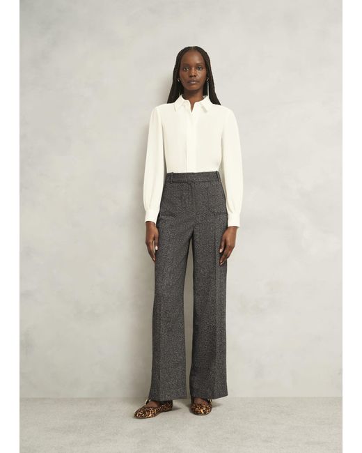 Hobbs Natural Blaire Wide Trousers