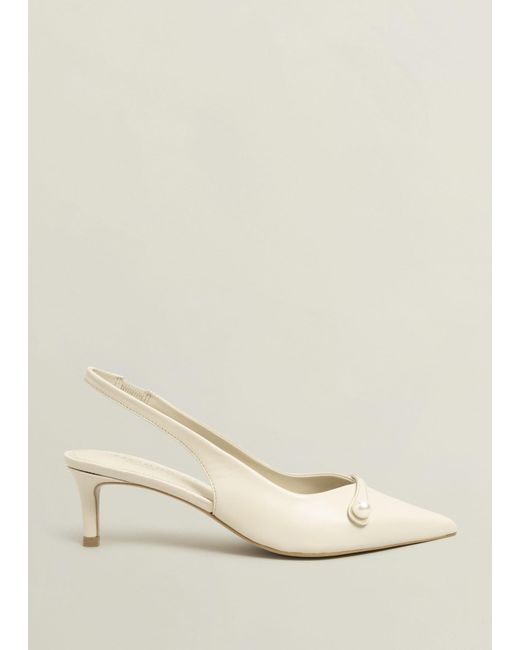 Hobbs Natural Serena Leather Slingbacks