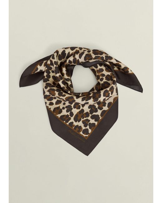 Hobbs Multicolor Bria Silk Leopard Scarf