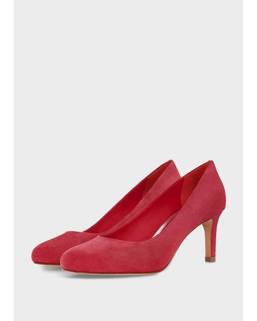 Hobbs Red Lizzie Court Shoes