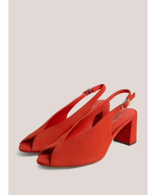Hobbs Red Carla Suede Sandals