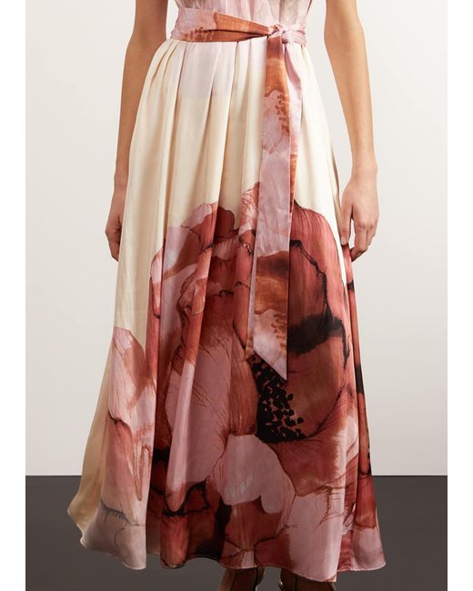 Hobbs Multicolor Heligan Floral Midi Dress