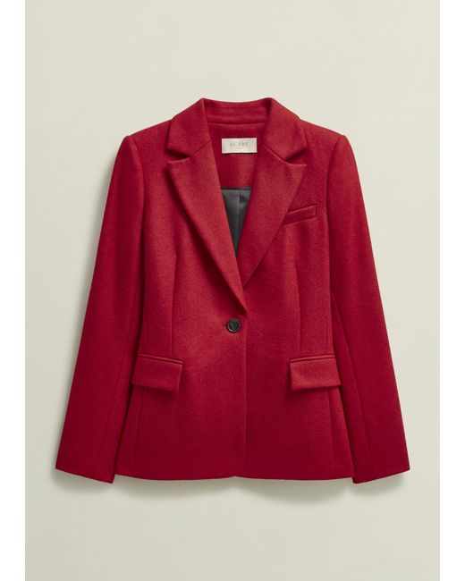 Hobbs Red Jess Wool Jacket