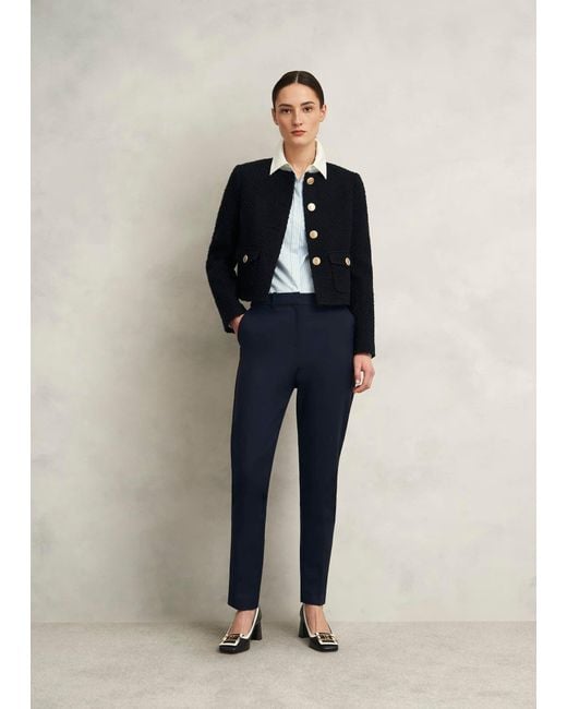 Hobbs Blue Nicky Tapered Travel Trousers