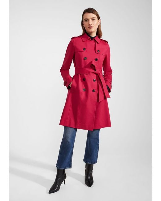 Hobbs Red Saskia Shower Resistant Trench Coat