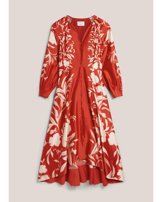 Hobbs Orange Barrett Dress